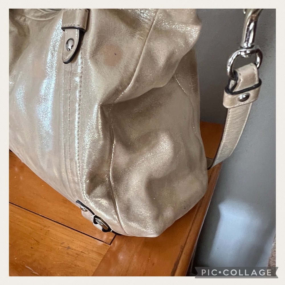 Coach Alexandra Convertible Light Gold Iridescent Shimmering Crossbody Bag - Picture 11 of 11